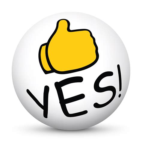 Thumb UP, Yes - 3D-Emoji 6/6 - Black and White Sphere - VECTOR GRAPHIC ...