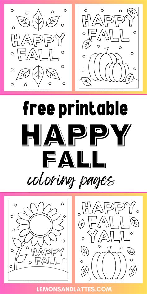 Happy Fall Coloring Pages