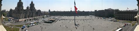 The local zocalo, (from Spanish zócalo socle and from Italian zoccolo ...