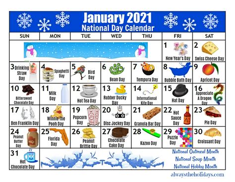 National Day Calendar January 2024 - Calendar Printables