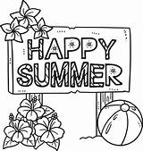 Happy Summer Isolated Coloring Page For Kids 19633521 Vector Art At  sketch template