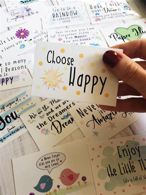 Printable Positivity Cards Inspiring Quotes Encouragement | Etsy