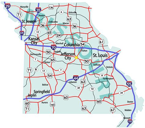 Missouri Map - Guide of the World