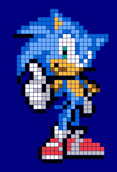 Pixel Sonic by zeypher-c | Pixel art, Minecraft pixel art, Pixel art ...