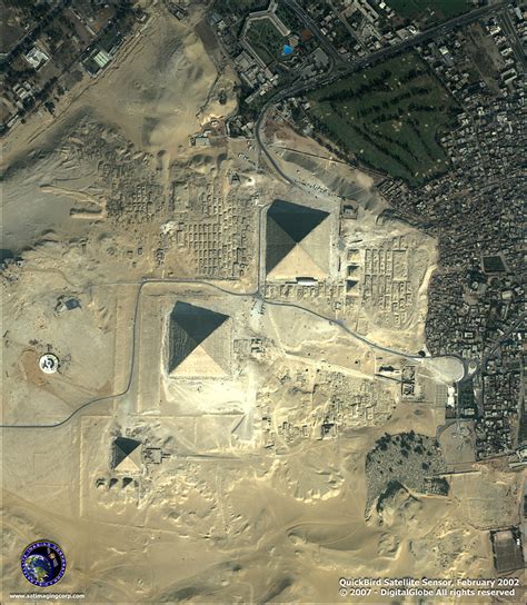 QuickBird Satellite Image of the Giza Pyramids | Satellite Imaging Corp