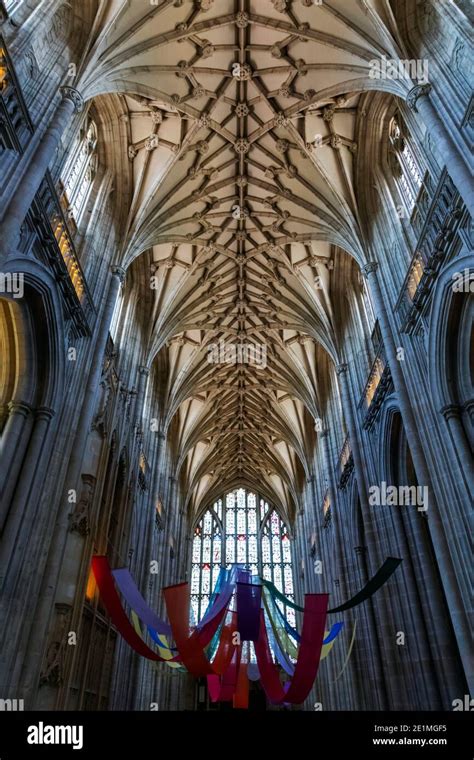 England, Hampshire, Winchester, Winchester Cathedral, Interior View ...