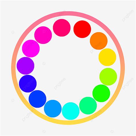 Dotted Circle Clipart Vector, Dot Color Circle, Beautiful, Color, Rainbow PNG Image For Free ...