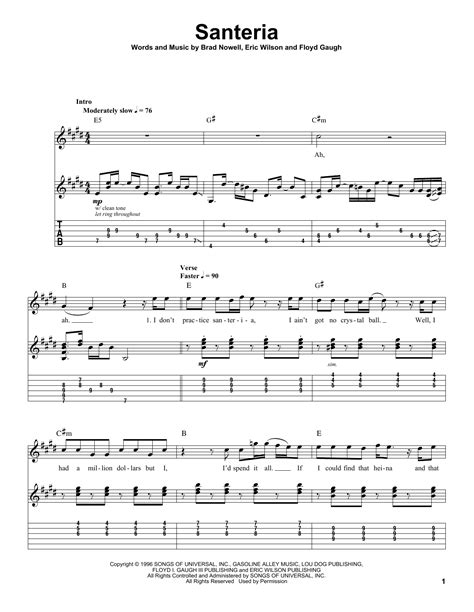 Sublime Santeria sheet music arranged for Drums Transcription and ...