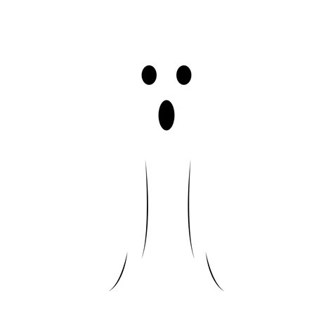 Halloween white ghost on a transparent background. Ghost with abstract shapes. Halloween white ...