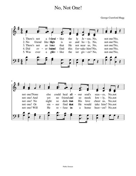 There's not a friend like the lowly Jesus - George C. Hugg Sheet music ...