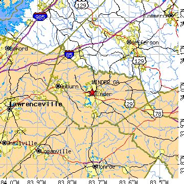 Winder, Georgia (GA) ~ population data, races, housing & economy