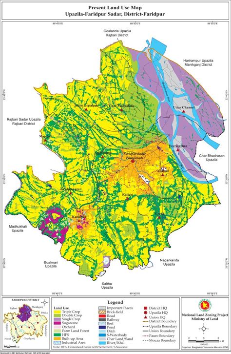 Mouza Map & 3 Detailed Maps of Faridpur Sadar Upazila, Faridpur ...