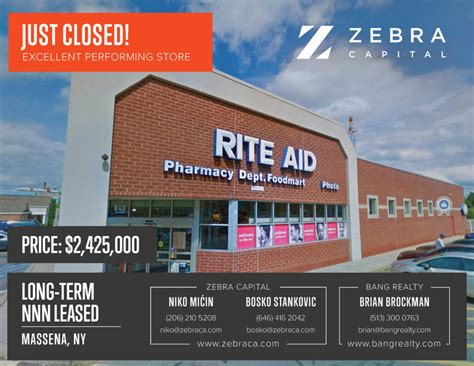 Just Closed - Long-Term High Performing Rite Aid in NY - ZEBRA