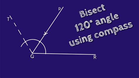 How to bisect 120 degree angle using compass. Bisect 120 degree angle ...