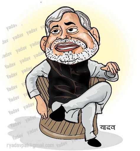 indian caricature: nitish kumar caricature