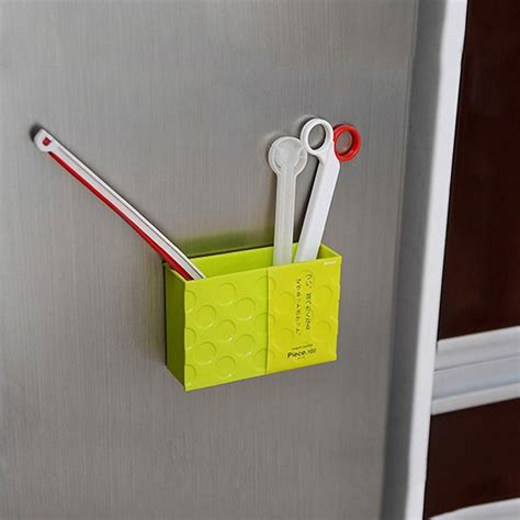 Fridge Magnet Magnetic Kitchenware Utensils Organizer Rack Shelf Box ...