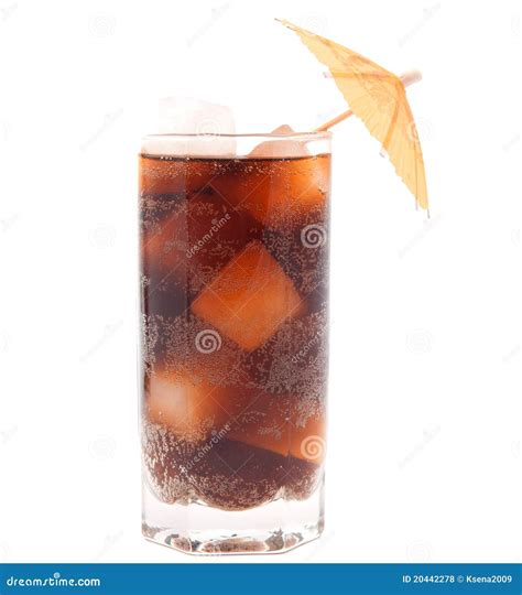 Soda glass with ice stock photo. Image of focus, fizzy - 20442278