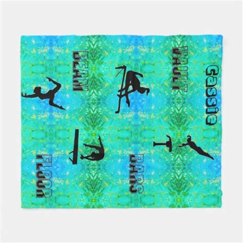 Gymnastics Vault, Bars, Beam, Floor Fleece Blanket | Zazzle