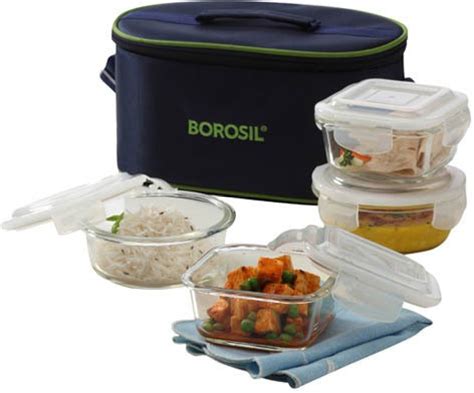 Flipkart.com | Borosil Microwavable Borosilicate Glass 4 Containers ...