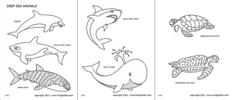 Sea Animals | Free Printable Templates & Coloring Pages