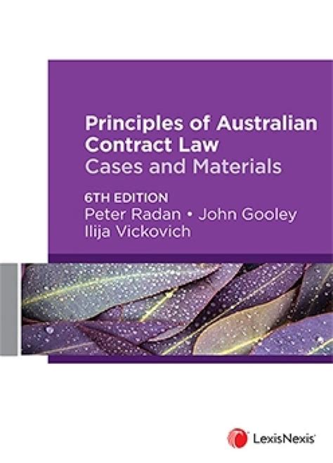 LexisNexis Australia Principles of Australian Contract Law 6E: Cases ...