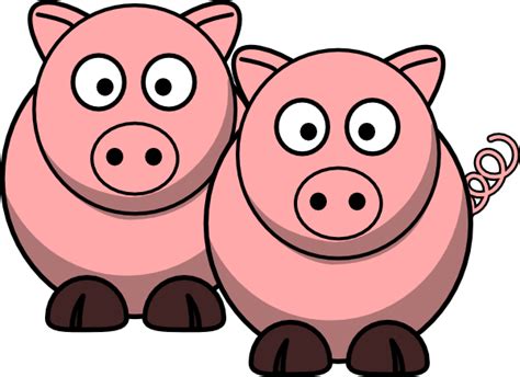 Two Pigs Clip Art at Clker.com - vector clip art online, royalty free & public domain