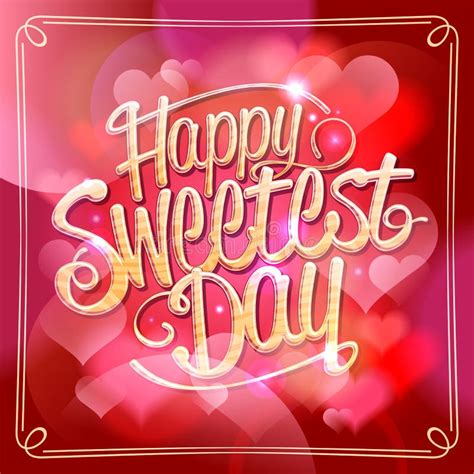 Happy Sweetest Day Card Design Concept Stock Vector - Illustration of lights, graphic: 194268923