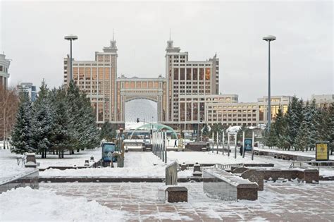 KazMunayGas KMG, State-owned Oil and Gas Company of Kazakhstan in Winter. Astana Editorial Image ...