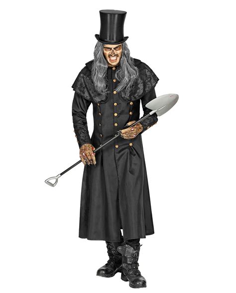 Gravedigger Costume Coat With Collar For Men 💀 | Horror-Shop.com