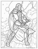24 Thor Coloring Pages Free PDF Printables  pages Comic sketch template