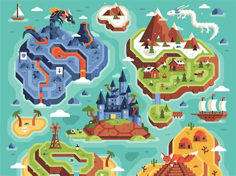 Game Level Map designs, themes, templates and downloadable graphic elements on Dribbble