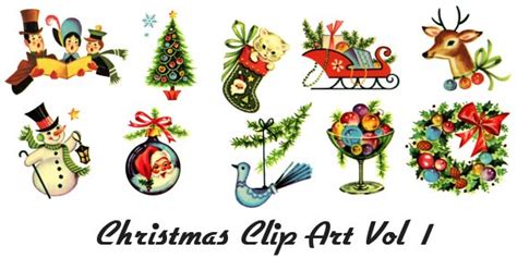 free retro christmas clipart - Clip Art Library