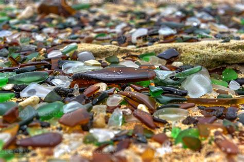 Seaglass Beach in Bermuda consisting of worn recycled glass bottles. 16171068 Stock Photo at ...