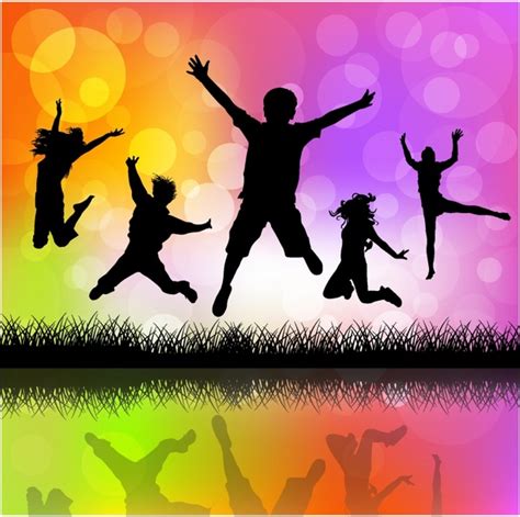 Children jumping silhouette vector free vector download (6,487 Free vector) for commercial use ...