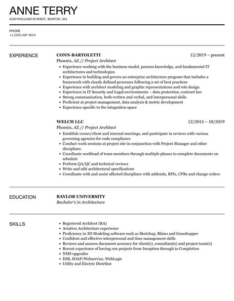 Project Architect Resume Sample Master Of Template Do - vrogue.co