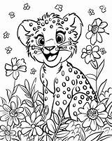 Baby Cheetah Coloring Pages sketch template