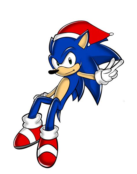 Christmas Sonic - Finished + Coloured by ShadowStyle97 on DeviantArt