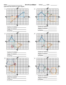 Rotation worksheet by Math Monkey | Teachers Pay Teachers