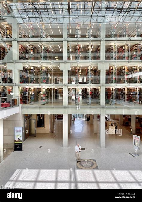 Interior shot of floors of books taken in the lobby of The Ohio State ...