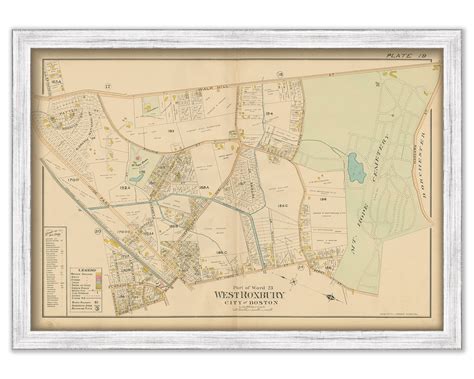 WEST ROXBURY, Massachusetts 1899 map, Plate 19 - Replica or Genuine ...