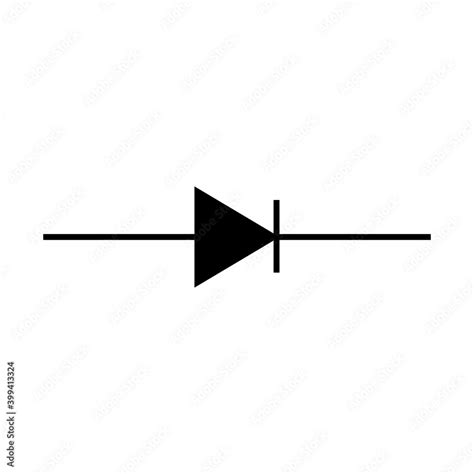 Power diode symbol Vector illustration Stock Vector | Adobe Stock