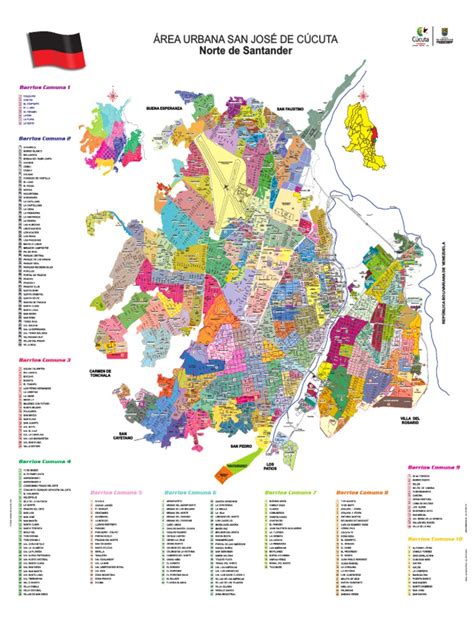 Mapa Barrios y Comunas de Cúcuta