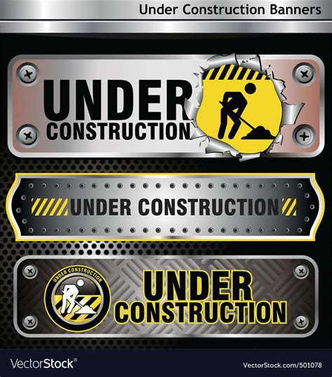 Under construction banners Royalty Free Vector Image