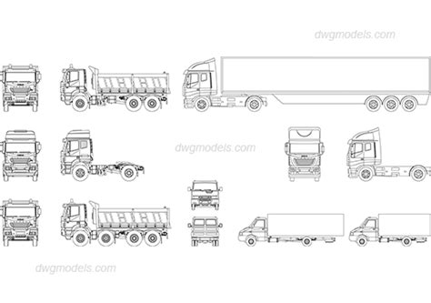 Truck Iveco DWG, free CAD Blocks download