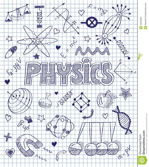 Hand Drawn Physics Set Stock Vector - Image: 49318563 | School binder covers, How to draw hands ...