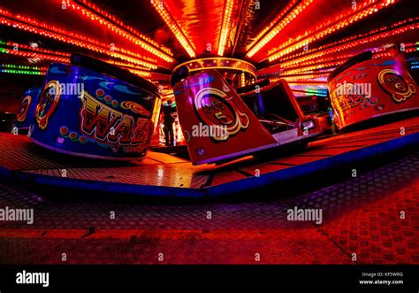 Waltzer ride at night hi-res stock photography and images - Alamy