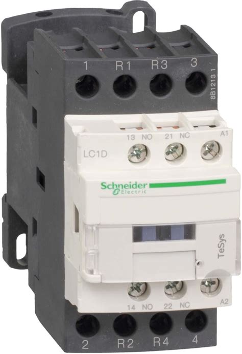 Schneider Electric lc1d188 °F7 TeSys D Contactor, 4P, 2 NA + 2 NC, 440 V 32 A AC-1, 110 VAC Coil ...