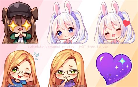 [+Video] Commission - Twitch Emotes by Hyanna-Natsu | Anime chibi ...