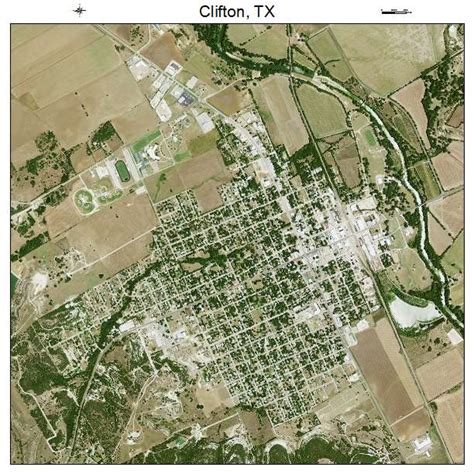 Aerial Photography Map of Clifton, TX Texas