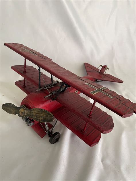 Vintage Red Baron Model Plane - Etsy